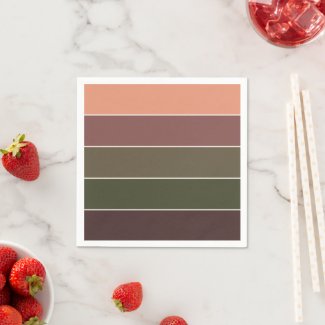 Elegant Modern Autumn Colors Striped