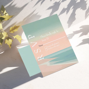 Elegant Modern beach RSVP Card