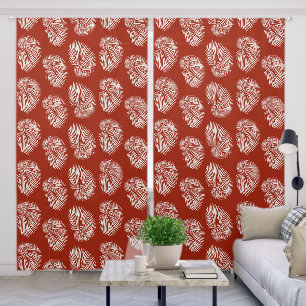 Elegant Modern Beach Seashell Pattern Blackout Curtains