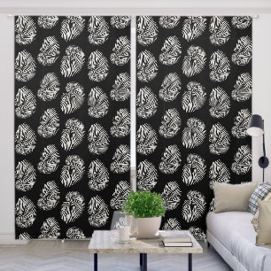 Elegant Modern Beach Seashell Pattern Blackout Curtains