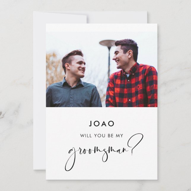 Elegant & modern Best man proposal card (Front)