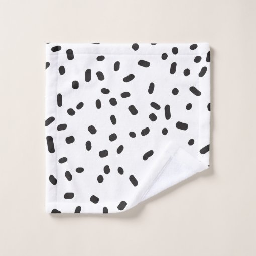 Elegant modern black and white bath towels Zazzle