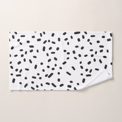 Elegant modern black and white bath towels Zazzle