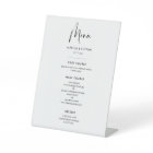 Elegant & modern black and white wedding menu