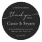 Elegant Modern Black and White Wedding Thank You