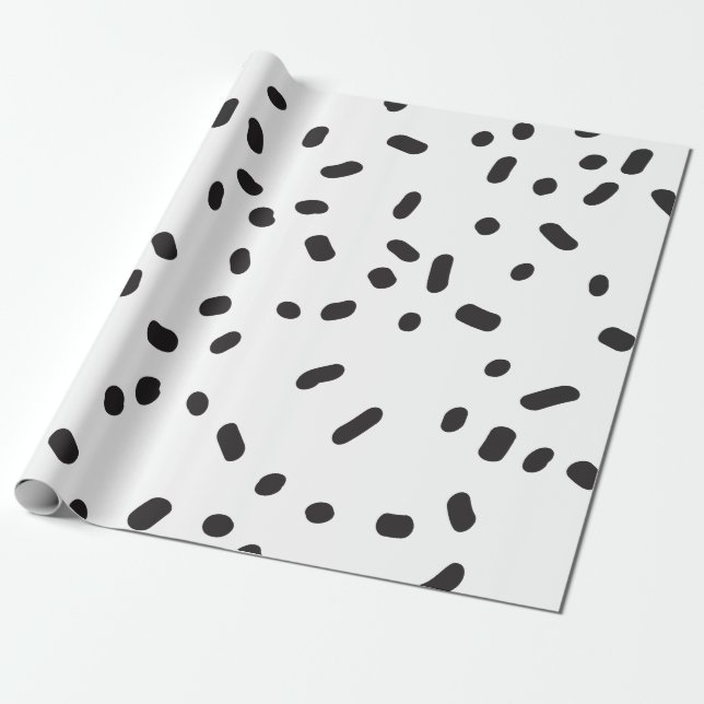 Elegant modern black and white wrapping paper (Unrolled)