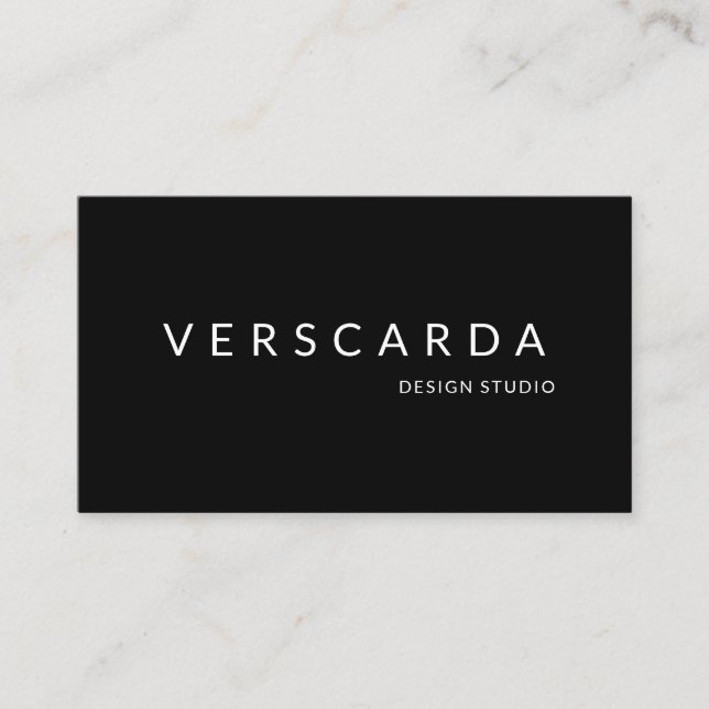 Elegant Modern Black Bold Professional Corporate Business Card (Front)