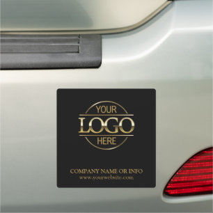Elegant Modern Black Business Logo Promotional Car Magnet