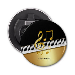 Music Notes & Piano Keys Bottle Opener Fridge Magnet 