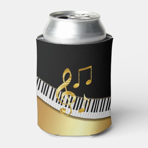 Elegant Modern Black Gold Music NotesPiano Keys Can Cooler