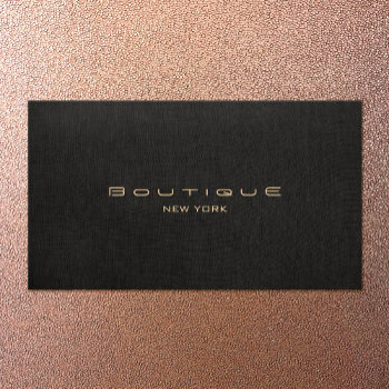Elegant Modern Black Linen Professional Business Card by sm_business_cards at Zazzle