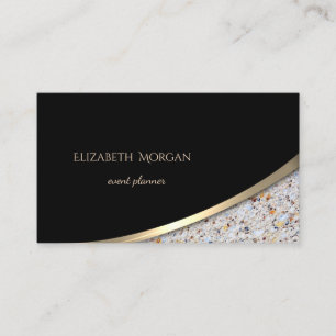 Elegant Modern Black, Marble Business Card