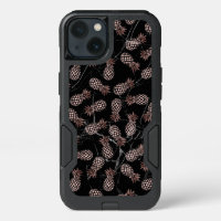 elegant modern black marble rose gold pineapple