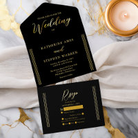 Elegant Modern Black Minimalist Wedding