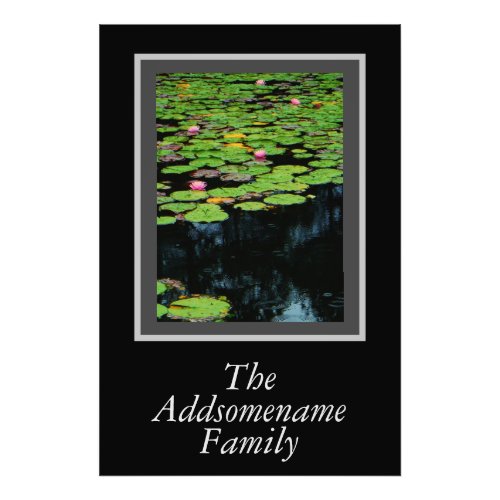 Elegant Modern Black Photo Family Floral Script