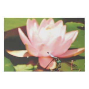 Elegant Modern Black Photo Family Floral Script Faux Canvas Print