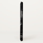 Elegant Modern Black Plain Marble Case-Mate iPhone Case (Back/Right)