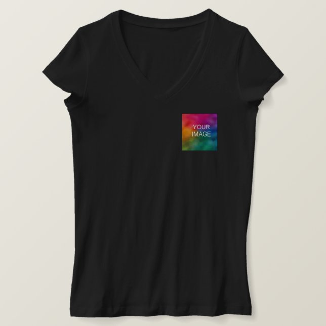 Elegant Modern Black Template Trendy Custom T-Shirt (Design Front)