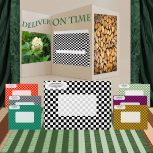 Elegant, Modern Black & White Checkered   Envelope