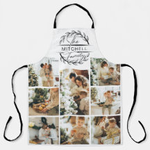 Elegant Modern Black & White Family Photo Collage 