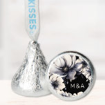 Elegant Modern Black White Floral Wedding Hershey®'s Kisses®<br><div class="desc">Personalized Black and White Flower Hershey’s Kisses Sticker. Cute and simple, this modern black and white floral sticker is designed to fit perfectly on the bottom of Hershey’s Kisses favors. It features a whimsical arrangement of black, gray, and cream-colored flowers in the center, paired with black fonts and modern lettering...</div>
