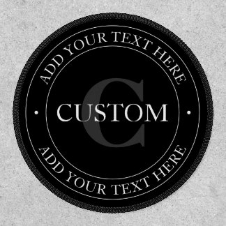 Elegant Modern Black White & Grey Patch