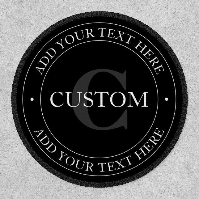 Elegant Modern Black White & Grey Patch (Front)