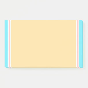 Elegant Modern Blank Template Blue Pink Yellow Post-it Notes