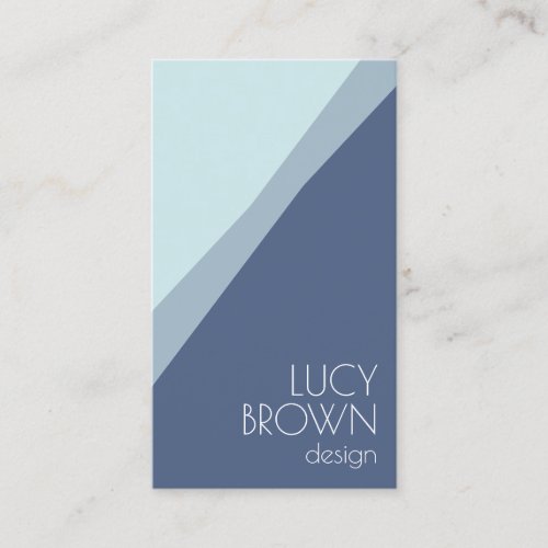 Elegant modern blue abstract graphic designer business card