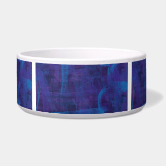 Elegant Modern Blue and Purple Splatter Painting Bowl