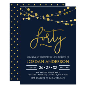 Elegant 40th Birthday Invitations Zazzle