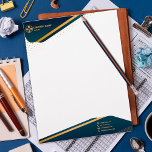 Elegant modern blue & golden template letterhead<br><div class="desc">Elegant modern blue & gold template letterhead, meticulously designed for forward-thinking business owners who appreciate a blend of elegance and professionalism. This letterhead features a tasteful combination of modern blue and gold design elements, radiating an air of sophistication, professionalism, and contemporary style. It's the perfect choice for making a memorable...</div>