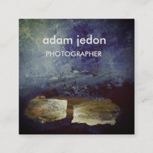 Elegant Modern Blue Square Business Card