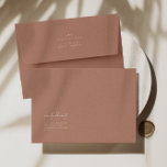 Elegant Modern Blush Pink A7 Wedding Invitation En Envelope<br><div class="desc">This wedding envelope designed to coordinate with for the «AURORA» Wedding Invitation Collection. To change names and address,  click «Personalize». View the collection link on this page to see all of the matching items in this beautiful design or see the collection here: https://bit.ly/3wX4Q4r</div>