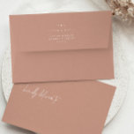 Elegant Modern Blush Pink A7 Wedding Invitation Envelope<br><div class="desc">This wedding envelope designed to coordinate with for the «AURORA» Wedding Invitation Collection. To change names and address,  click «Personalize». View the collection link on this page to see all of the matching items in this beautiful design or see the collection here: https://bit.ly/3wX4Q4r</div>