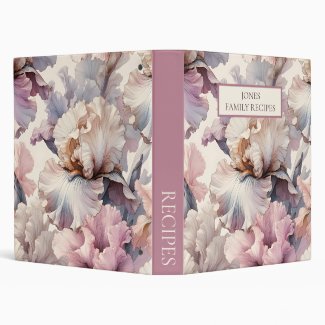 Elegant Modern Blush Pink Floral Family Recipes