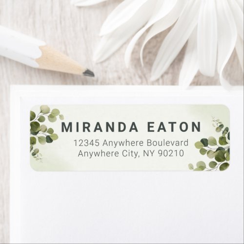  Elegant Modern Blush Pink Floral Return Address Label