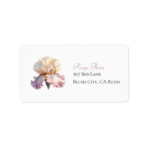 Elegant Modern Blush Pink Flower Return Address Label