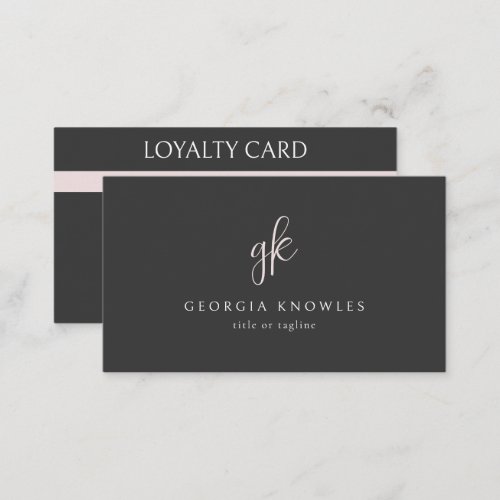 Elegant Modern Blush Pink Reward Loyalty Card