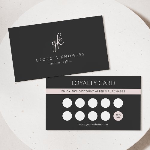 Elegant Modern Blush Pink Reward Loyalty Card