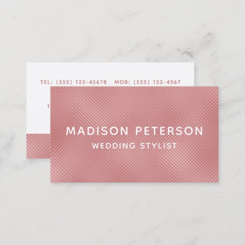 Elegant Modern Blush Shimmer Girly Chic Stylish Bu Business Card