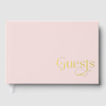 Elegant Modern Blush Wedding Guest Book