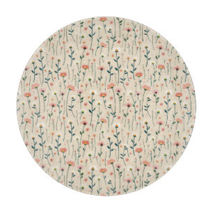 Elegant Modern Boho Chic Wildflower Cutting Board