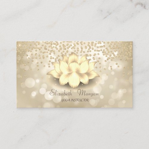 Elegant  Modern BokehGold Diamonds Business Card