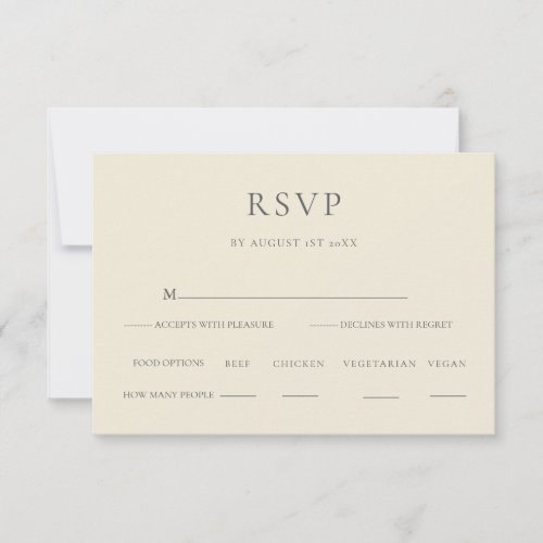 Elegant modern bold floral Wedding RSVP Card