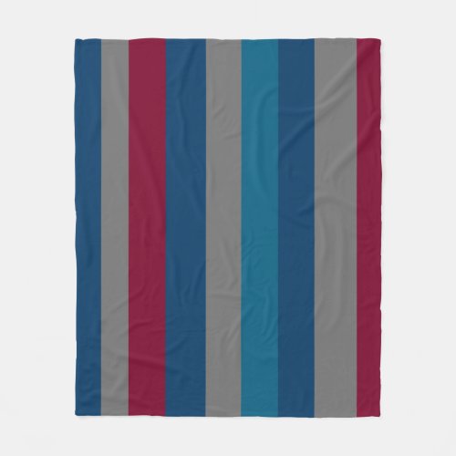 Elegant modern Bordeaux lines pattern Fleece Blanket