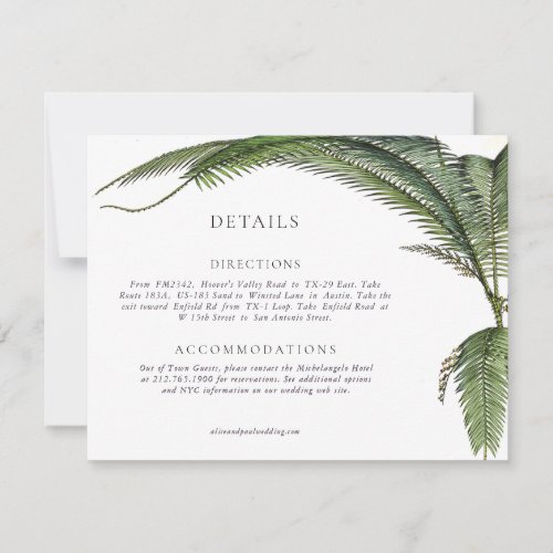 Elegant Modern Botanical Greenery Wedding RSVP Card