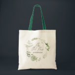 Elegant modern botanical Mr and Mrs wedding favor Tote Bag<br><div class="desc">Rustic modern natural monochrome green floral and botanical wedding decor favor Mr and Mrs tote. With beautiful script text and sage green,  gray and white foliage watercolor details. This modern wedding collection is sure to set the style for your big day.</div>