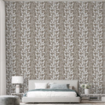 Elegant Modern Botanical Stone Taupe Foliage