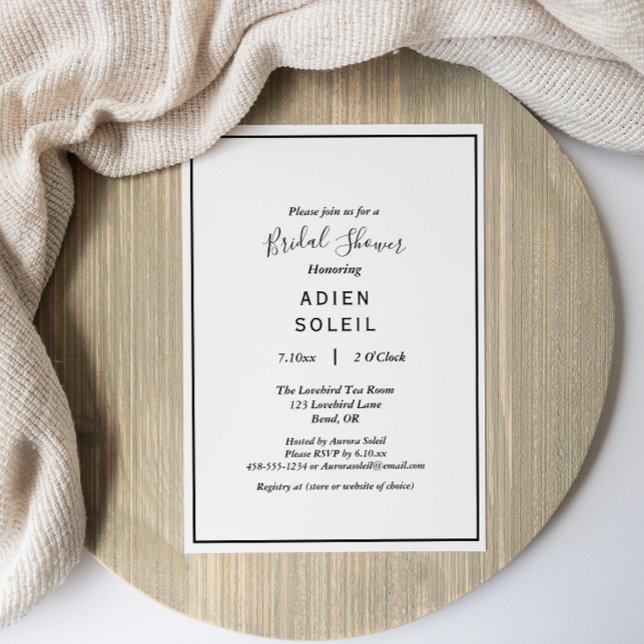 Elegant Modern Bridal Shower Invitation (Creator Uploaded)
